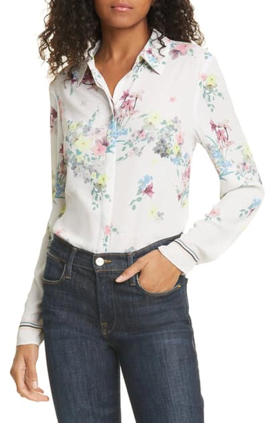 Ted Baker Aadele Pergola Floral Button-up Shirt In Ivory