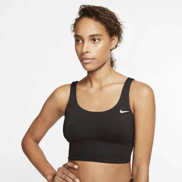 Nike Essential Women's Scoop Neck Midkini Swim Top (black) | ModeSens