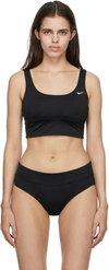 Nike Women's Essential Scoop Neck Midkini Swim Top In Black