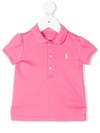 Ralph Lauren Babies' Logo-embroidered Short Sleeve Polo Shirt In Pink