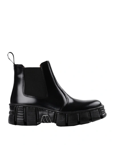 New Rock Ankle Boots In Black