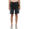 Amiri Patchwork Embroidered Denim Shorts In Abl