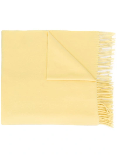 Acne Studios Canada Classic Wool Scarf In Pale Yellow