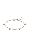Monica Vinader Rose Gold Plated Vermeil Silver Fiji Tiny Diamond Button Bracelet