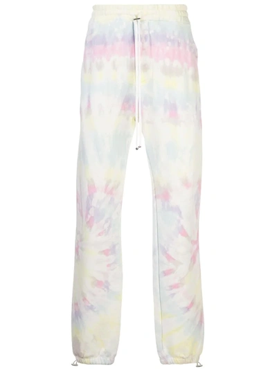Amiri Tie-dyed Loopback Cotton-jersey Sweatpants In Yellow