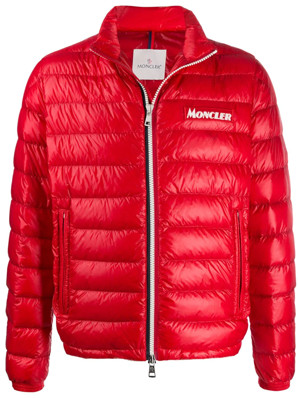 Moncler Quilted Glossed-shell Down Jacket In Red | ModeSens