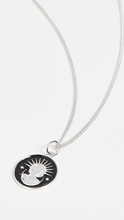 Miansai Lady Liberty Pendant Necklace In Silver/black