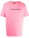 Diesel Warning Adult Supervision T-shirt In Fuchsia