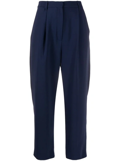 Kenzo Tailored Soft Slim Trousers In Dark Blue