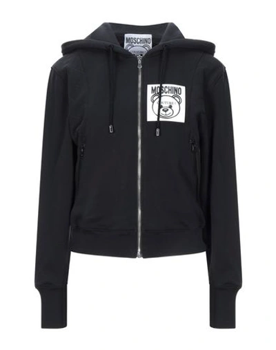 Moschino Hooded Sweatshirt In Black