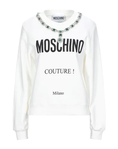 Moschino Sweatshirts In White