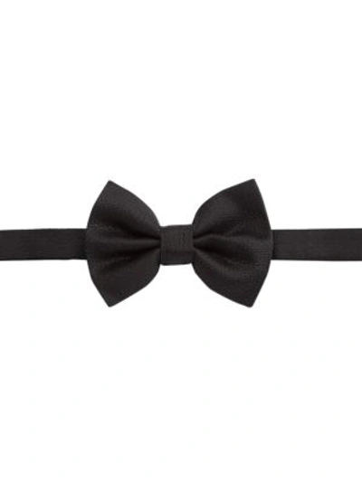 Emporio Armani Men's Texutred Silk Bow Tie In Black