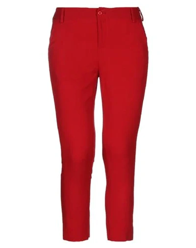 Frankie Morello Cropped Pants In Red