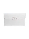 Valentino Garavani Large Vsling Leather Pouch In Optical White