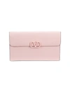 Valentino Garavani Large Vsling Leather Pouch In Pale Rose