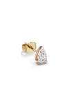 Maria Tash Diamond Pear Stud Earring In Yellow Gold/ Diamond