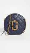 The Marc Jacobs The Status Quilted Leather Crossbody Bag In Navy