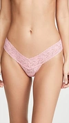 Hanky Panky Petite Size Signature Lace Low Rise Thong In Pink