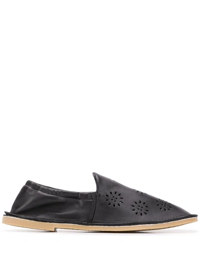 Acne Studios Perforated Leather Loafers Black