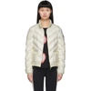 Moncler White Down Lanx Jacket In 034 White