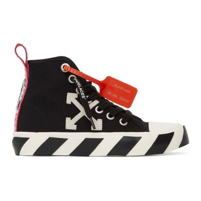 Off-white Black And White Arrows Mid-top Sneakers In Black/white