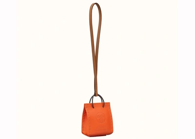 Pre-owned Hermes  Shopping Bag Charm Orange