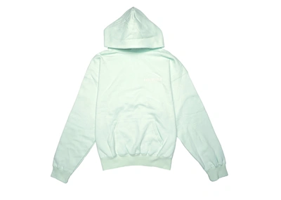 Pre-owned Fear Of God  Essentials Logo Pullover Hoodie Mint