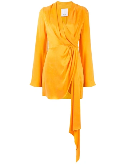 Acler Martin Flute-sleeve Dress In Pumpkin