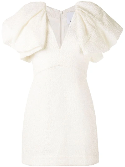 Acler Raven Puff Sleeve Mini Dress In Ivory