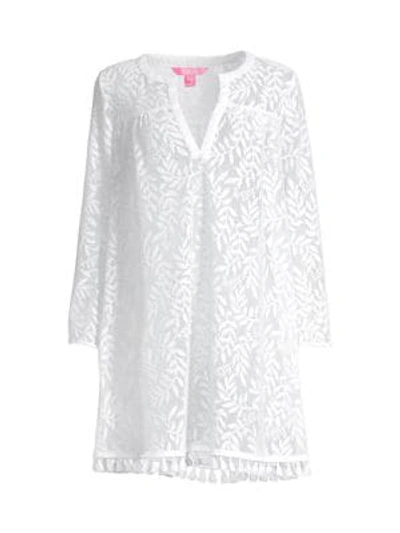 Lilly Pulitzer Women's Kizzy Lace Cover-up Dress In Resort White