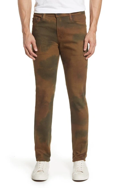 Ag Dylan Extra Slim Jeans In Watercolor Camo Dried Grass