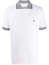 Vivienne Westwood Orb Logo Embroidery Polo Shirt In White