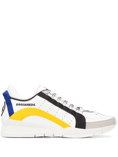 Dsquared2 Men's Shoes Leather Trainers Sneakers 551 In White