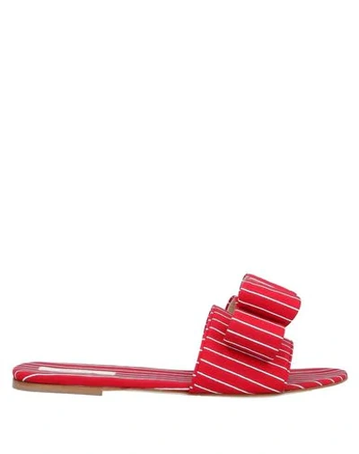 Polly Plume Sandals In Red
