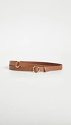 Frame Double Wrap Leather Belt In Tobacco