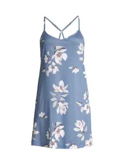 Hanro Lisha Floral-print Chemise In Soft Magnolia