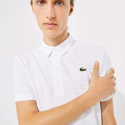 Lacoste Men's Sport Textured Breathable Golf Polo - Xl - 6 In White