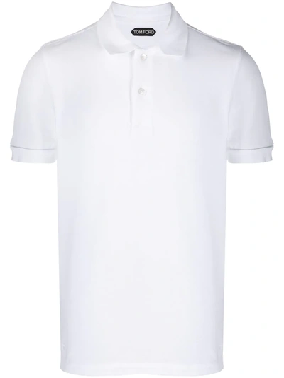 Tom Ford Men's Solid Tennis Pique Polo Shirt In Natural