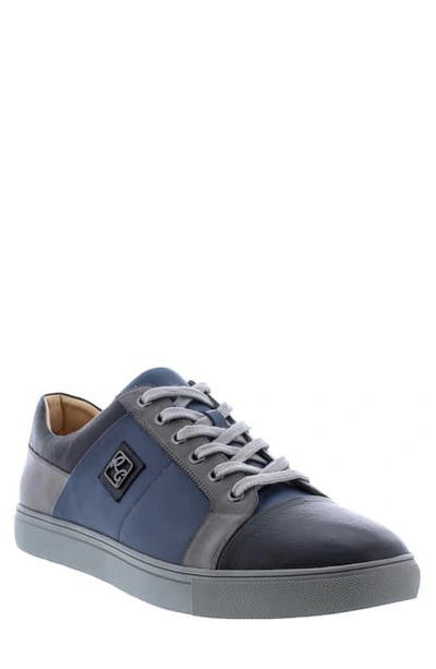 Robert Graham Men's Trixie Colourblock Leather Trainers In Navy