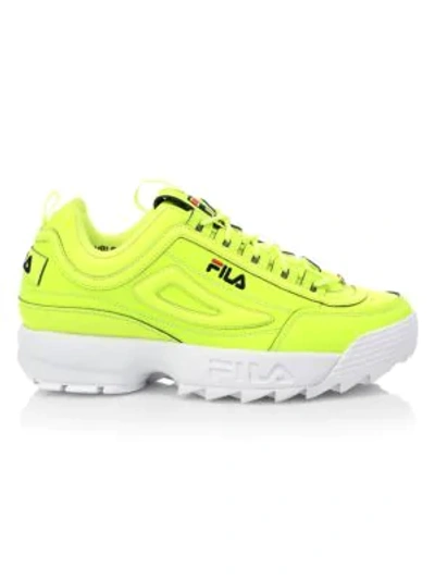 Fila Disruptor Ii Neon Trainers In Safety Yellow