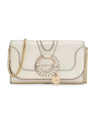 See By Chloé Hana Leather Wallet On Chain In Cement