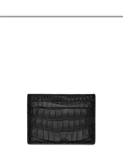 Burberry Alligator Card Case In Black