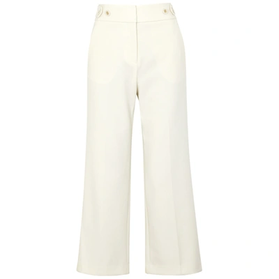 Veronica Beard Aubrie Ivory Wide-leg Trousers In White