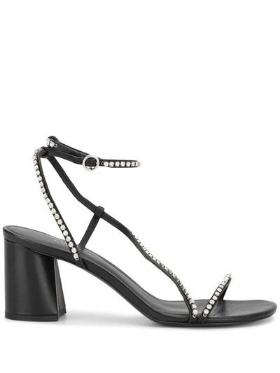 3.1 Phillip Lim Drum Crystal-embellished Leather Sandals In Black