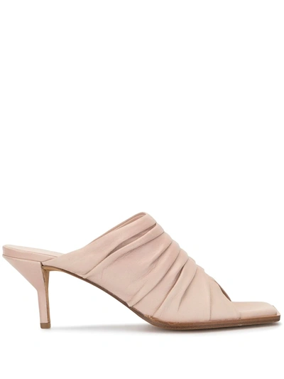 3.1 Phillip Lim / フィリップ リム Georgia Ruched Leather Mules In Blush