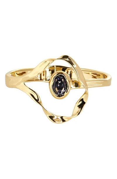 Alexis Bittar Future Antiquity Crumpled Orbit Stone Ring In 10k Gold