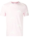 Thom Browne Allover Dolphin Icon Print Tee In Pink