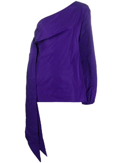 N°21 Purple One-shoulder Blouse In Viola