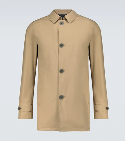 Herno Brown Laminar Trench Coat In Camel