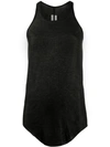 Rick Owens Asymmetric Hem Tank Top In Black